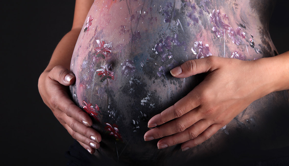 Schwangerschafts-Teilpainting